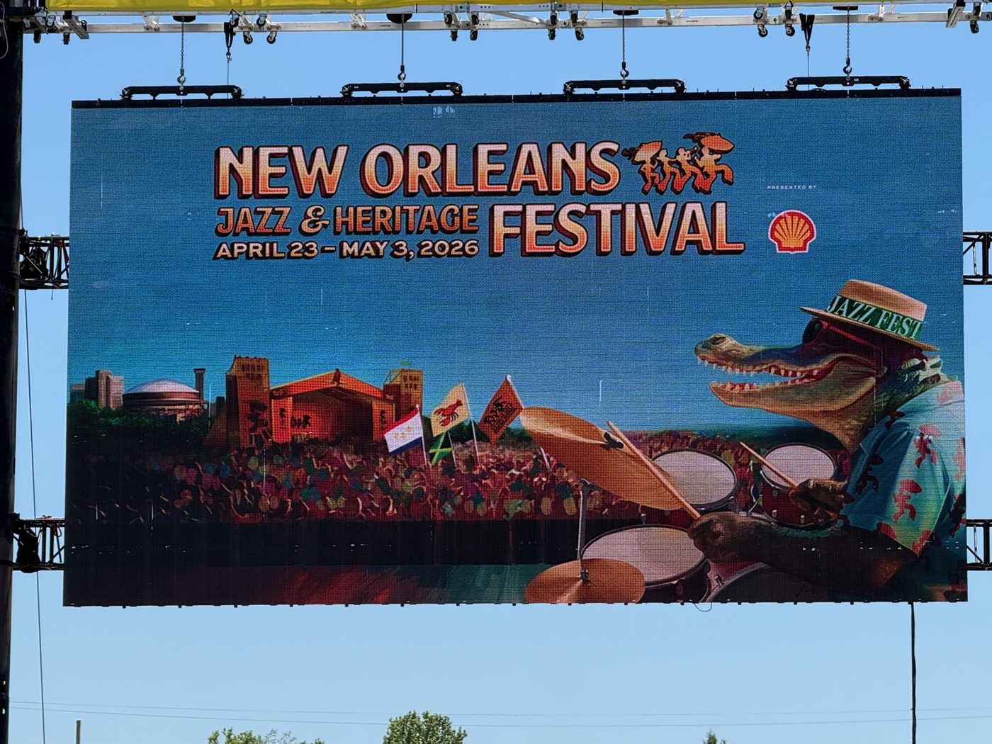 Live music at the New Orleans Jazz and Heritage Festival